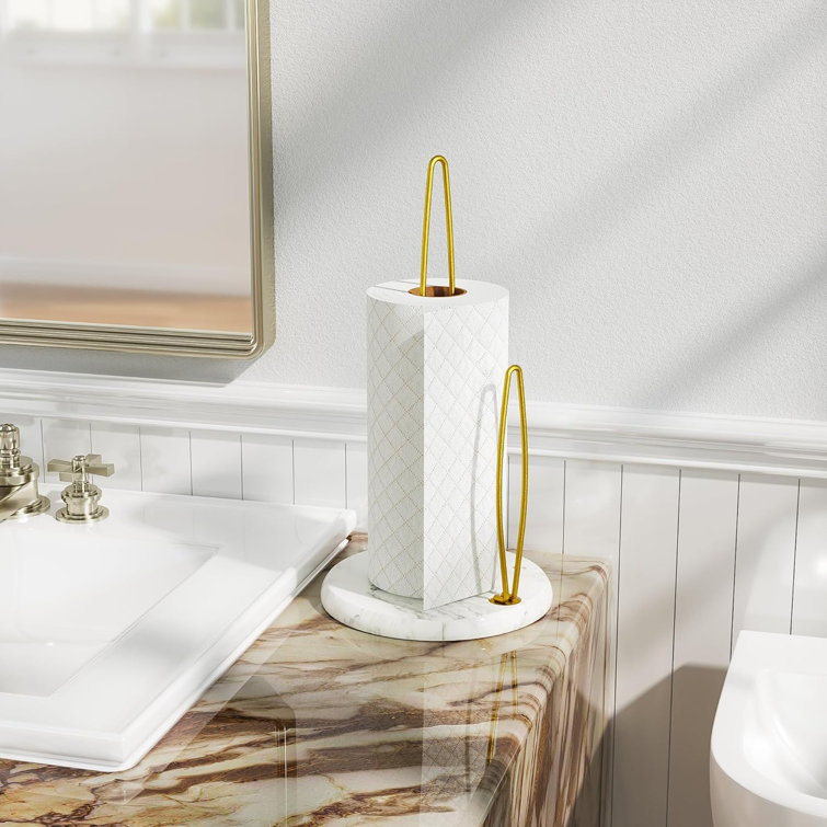 Gold paper best sale towel holder countertop